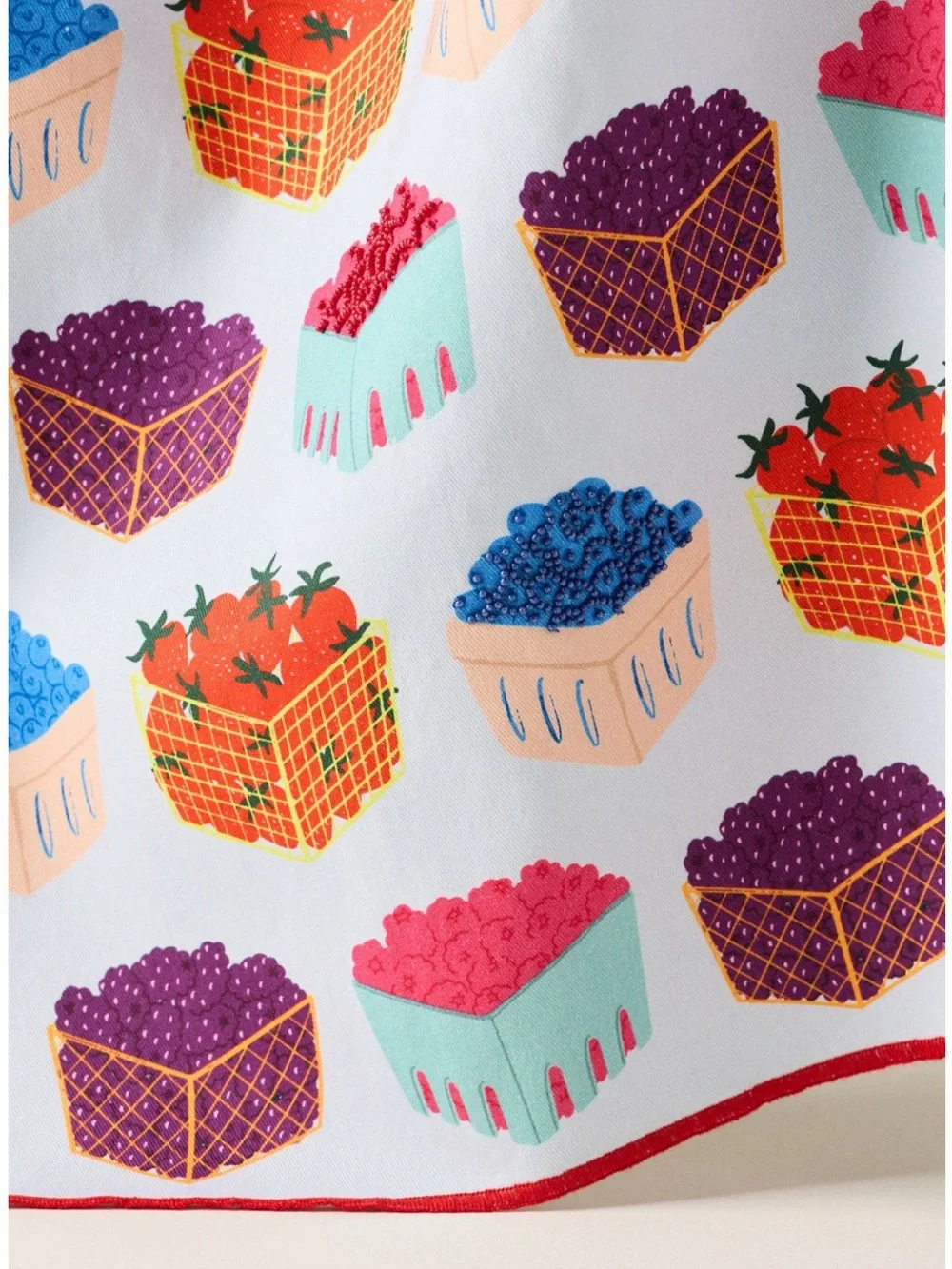 Anthro Jenny Kolans Berry Basket Dish Towel